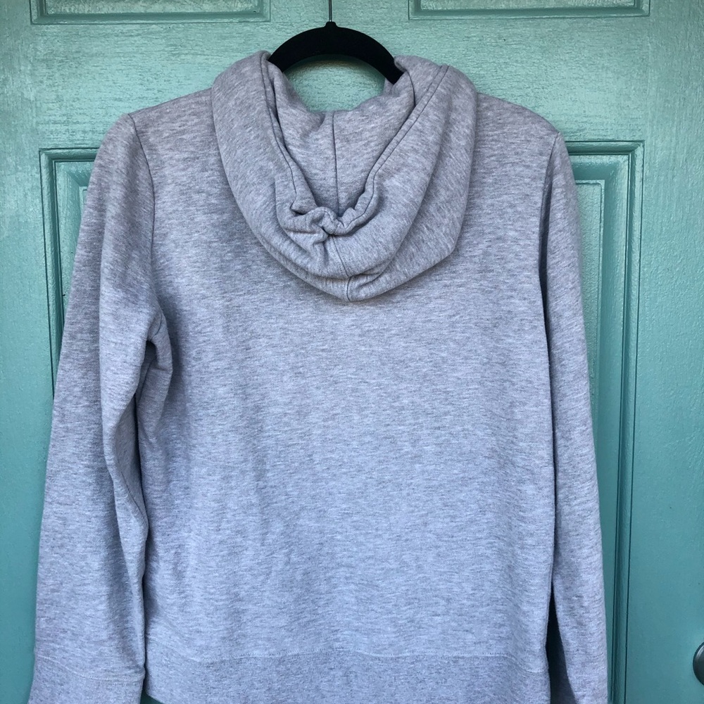The North Face Gray Hoodie with Pink Logo - Picture 3 of 3